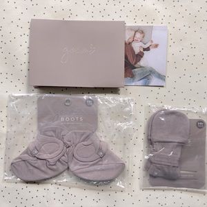 Goumikids Organic Mitt & Bootie Bundle, Pewter